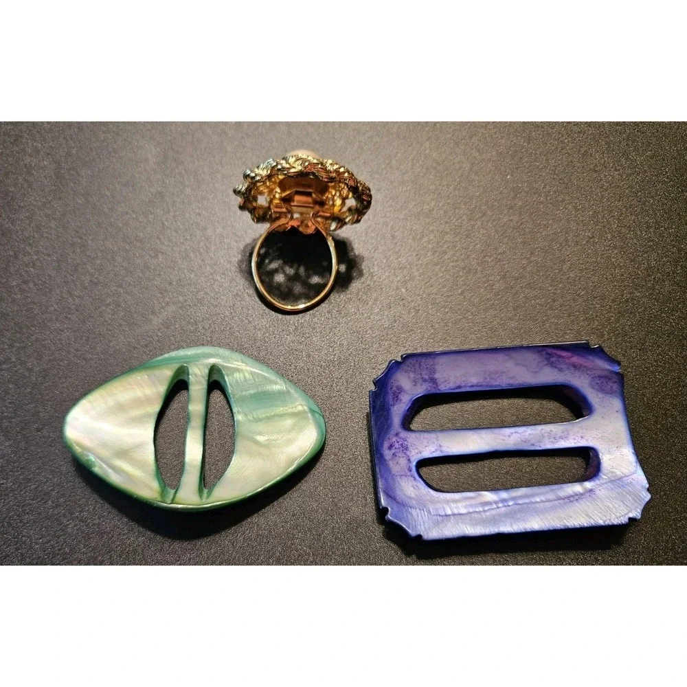 Lot of 3 Vintage Scarf Clips‎  (603)